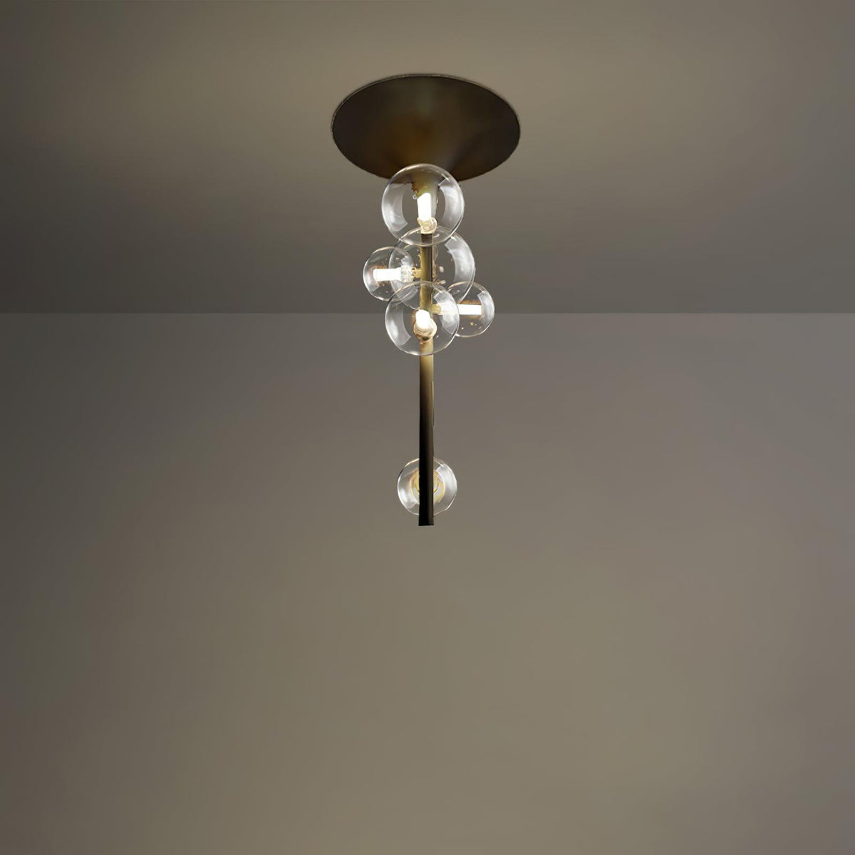Celeina lampada a sospensione in ottone e vetro a cascata per corridoi