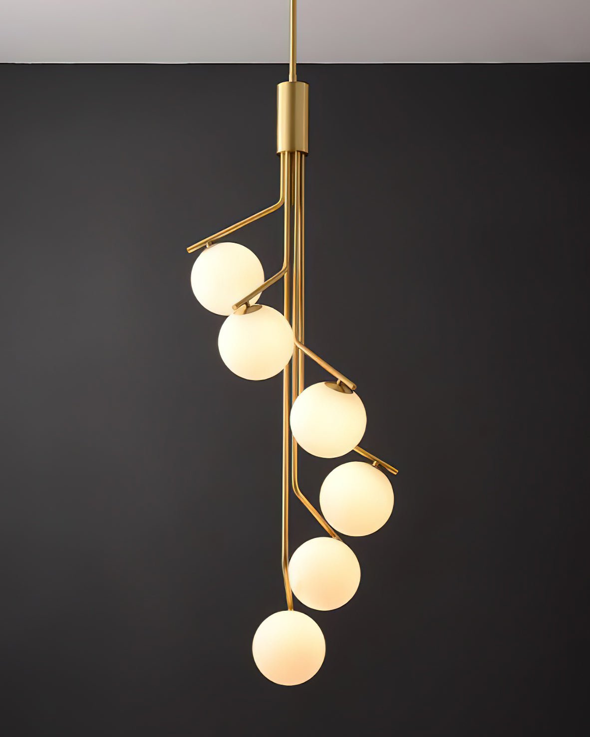 Solivine lampadario Oro Ramo sfera LED