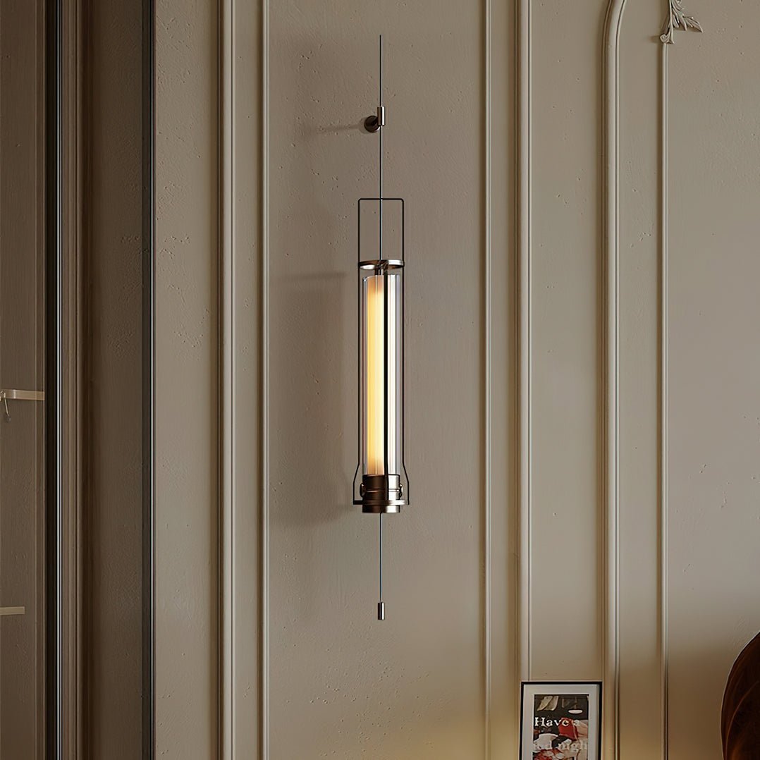 Lioralora lampada da parete minimalista moderna in vetro a cilindro