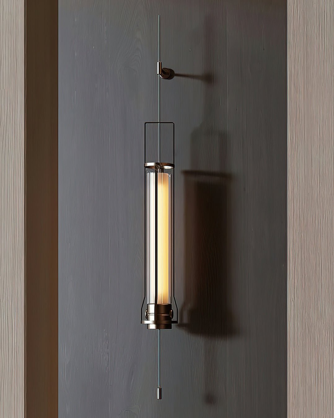 Lioralora lampada da parete minimalista moderna in vetro a cilindro