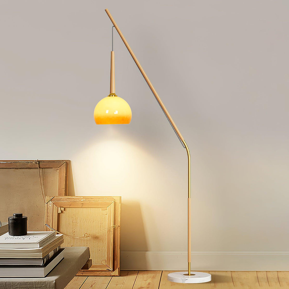 Catalil lampada da terra in vetro Retro