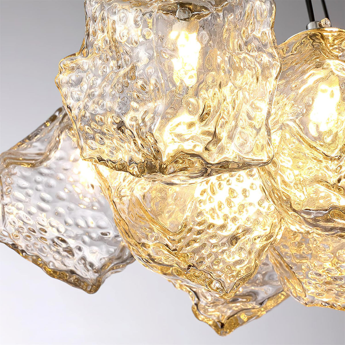Pebine lampadario in vetro a ciottolo