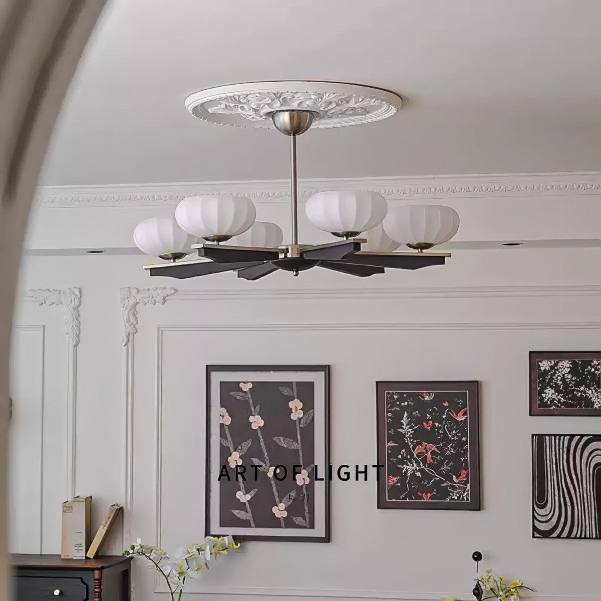 Uzoror lampadario Eleganza Tradizionale in legno vintage