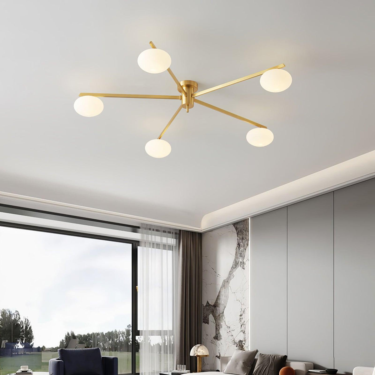 Valentina Lampada da Soffitto Moderna in Vetro Nero