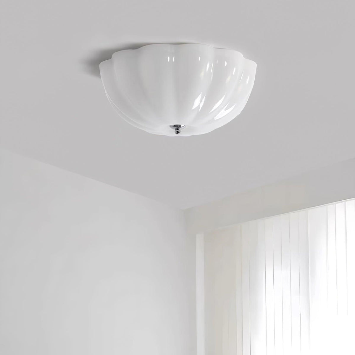 Etta plafoniera vetro Jelly Opalescente per camera da letto