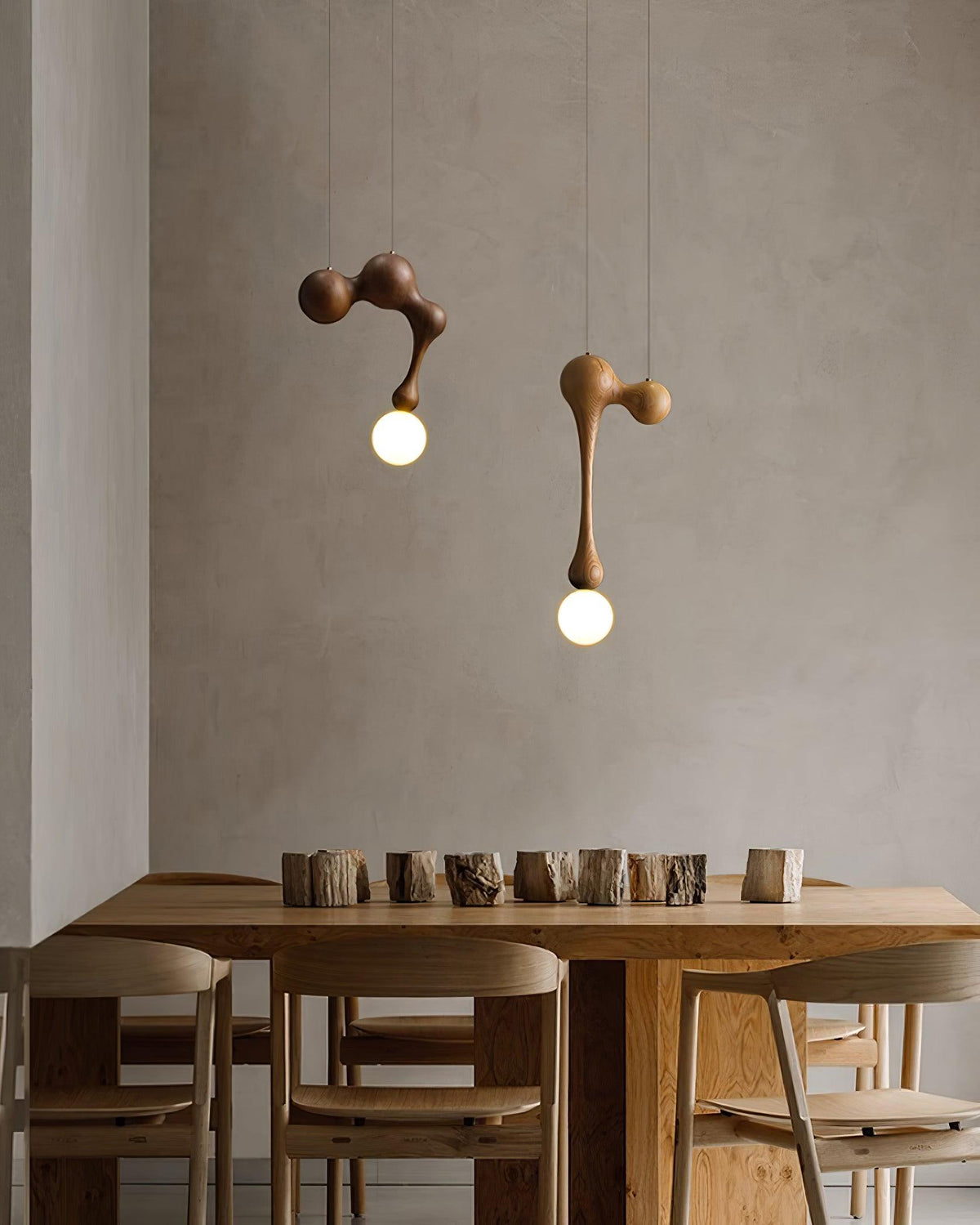 Hale lampada a sospensione in legno lussuoso