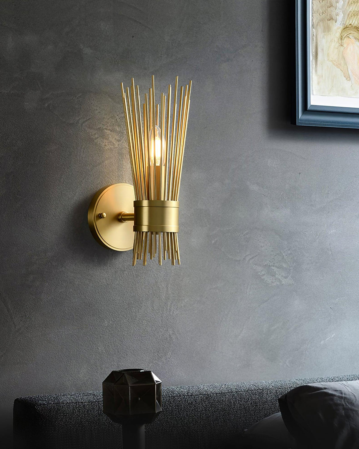 Thresher lampada da parete postmoderna in ottone