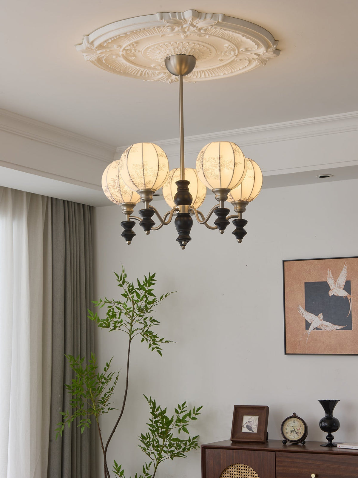 Osilan lampadario Eleganza vintage in legno