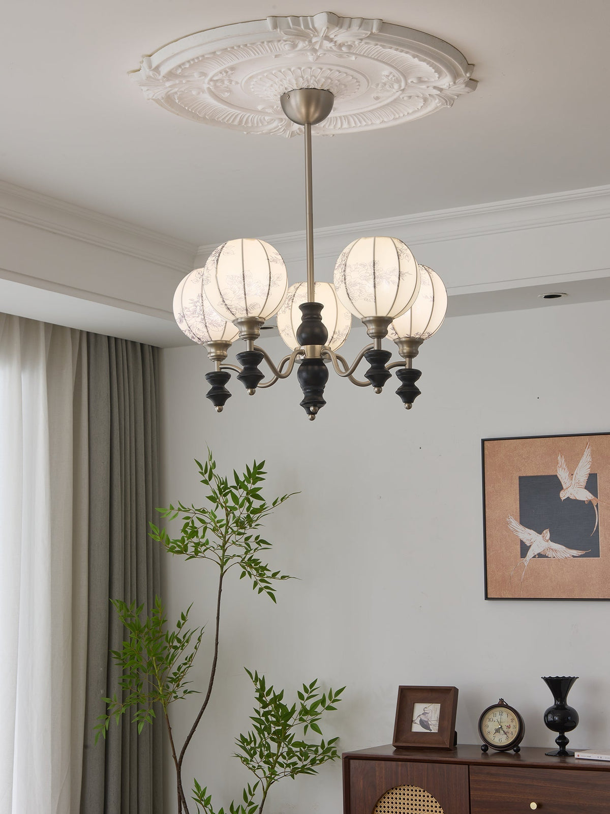 Osilan lampadario Eleganza vintage in legno