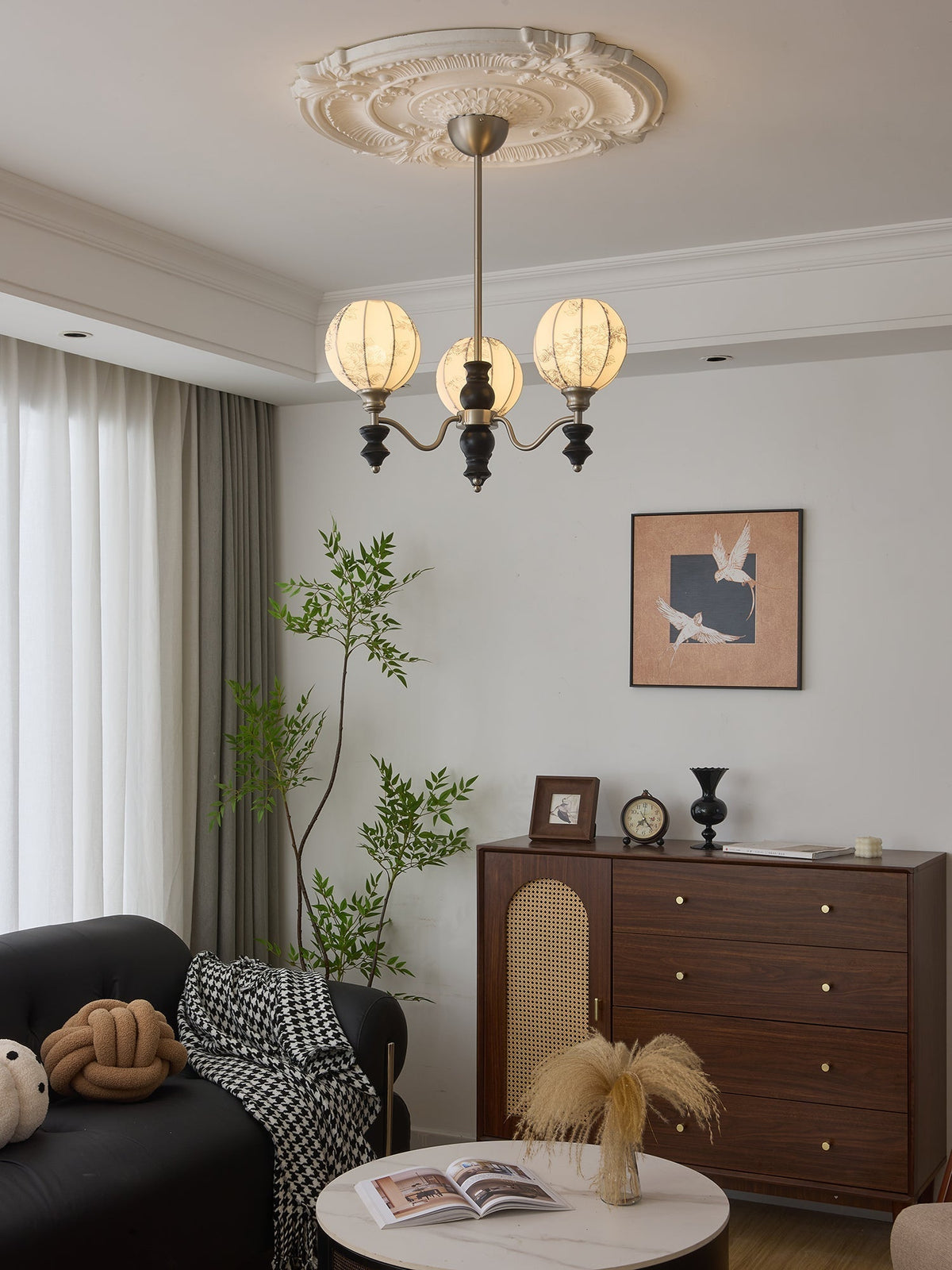 Osilan lampadario Eleganza vintage in legno