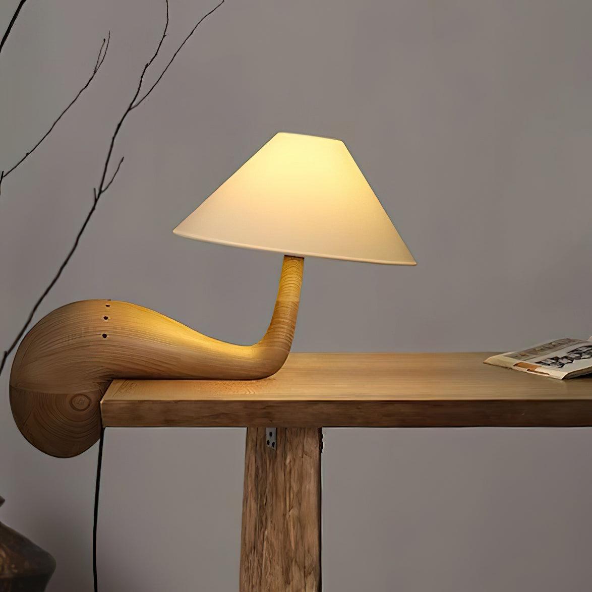 Solisise lampada da tavolo in legno artistica