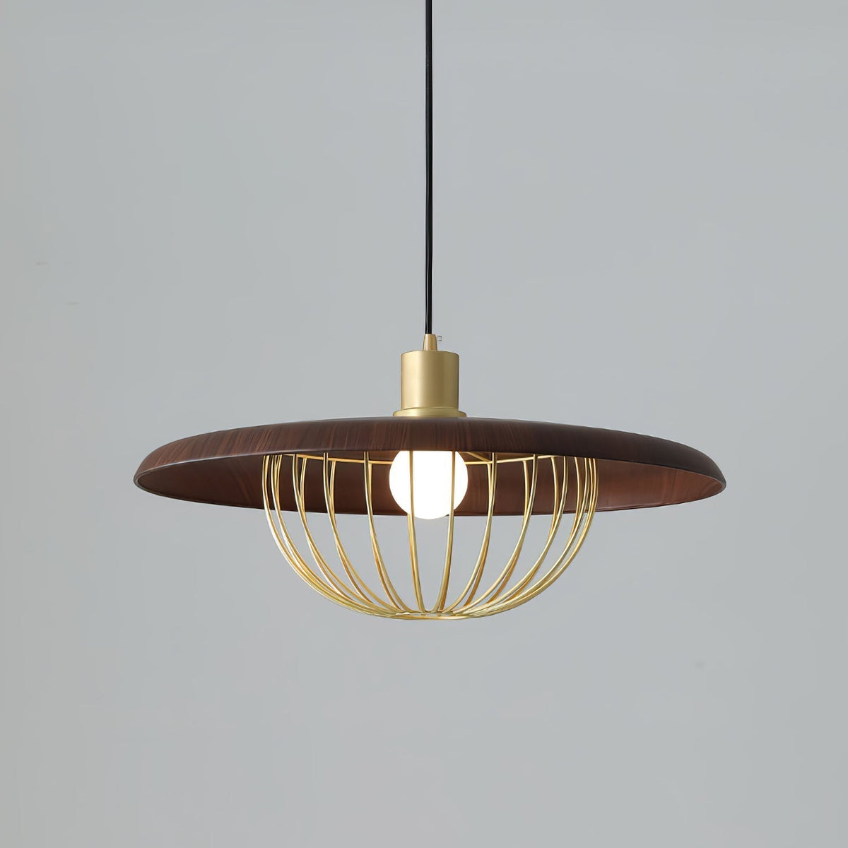 Rinoira lampada a sospensione in legno Retro vintage