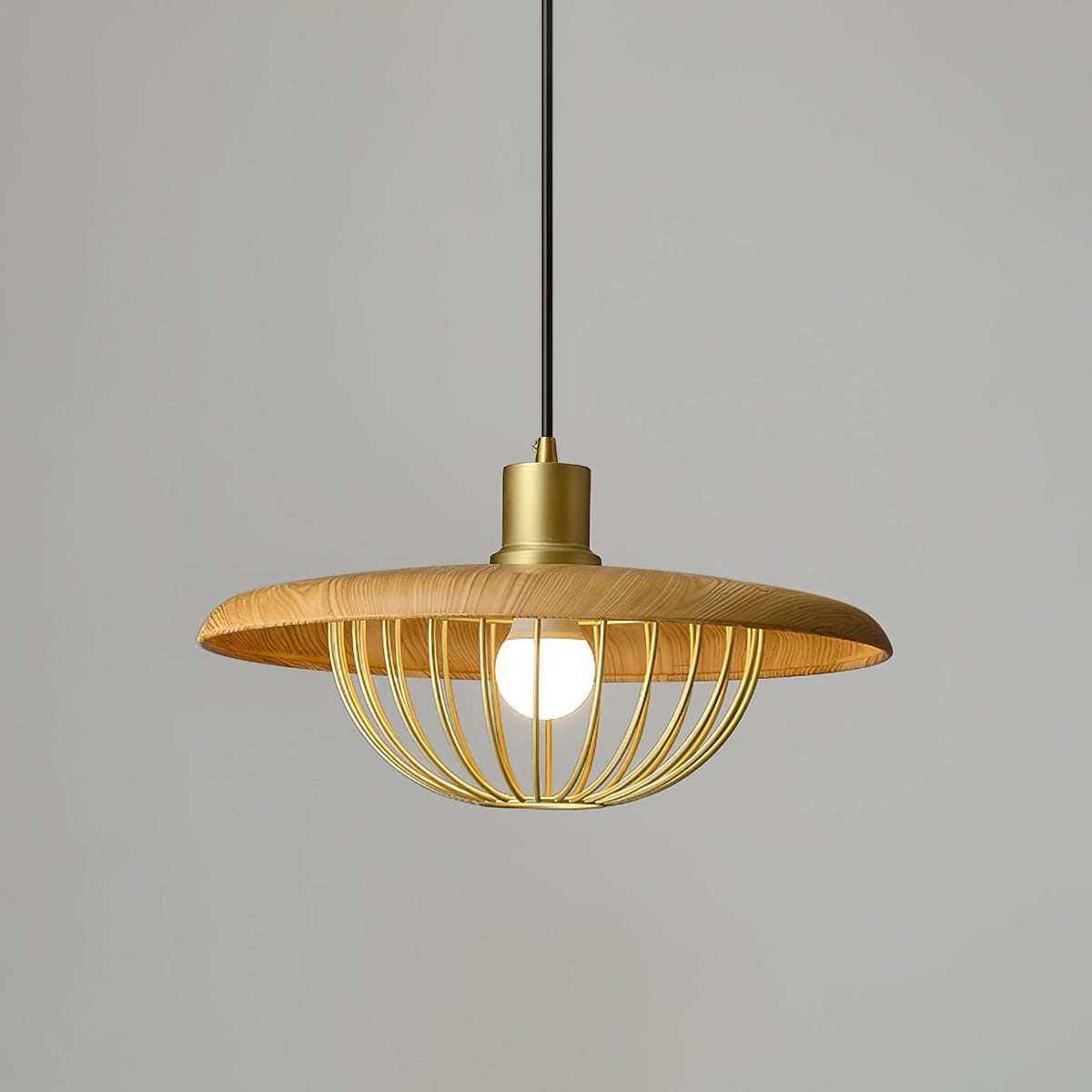 Rinoira lampada a sospensione in legno Retro vintage