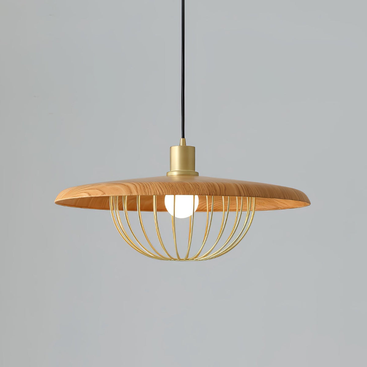 Rinoira lampada a sospensione in legno Retro vintage