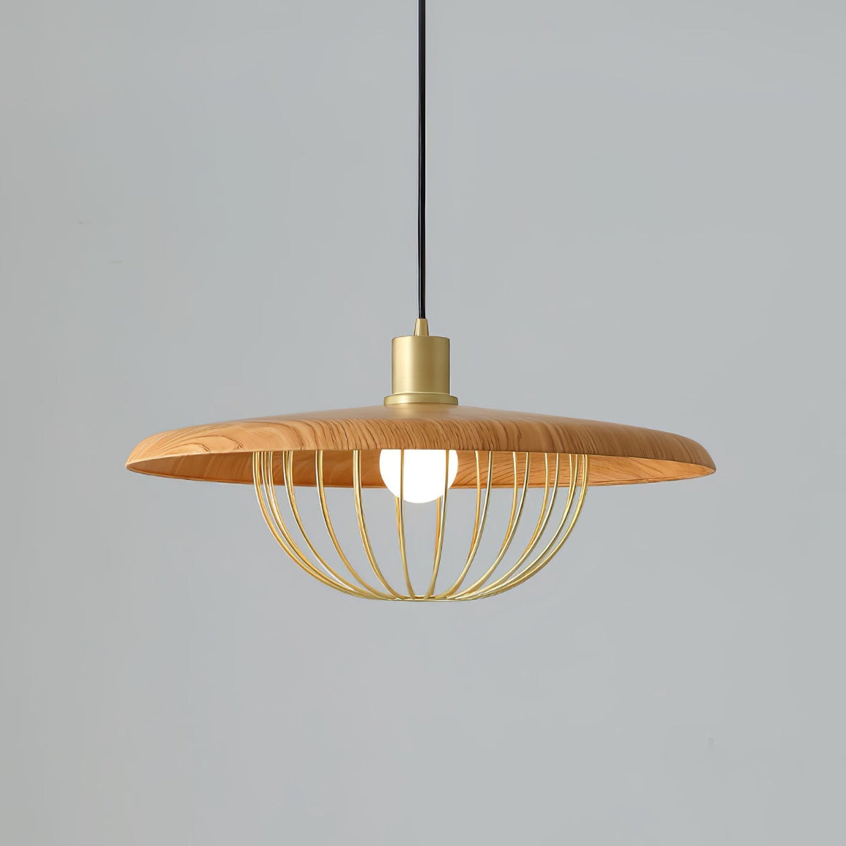 Rinoira lampada a sospensione in legno Retro vintage
