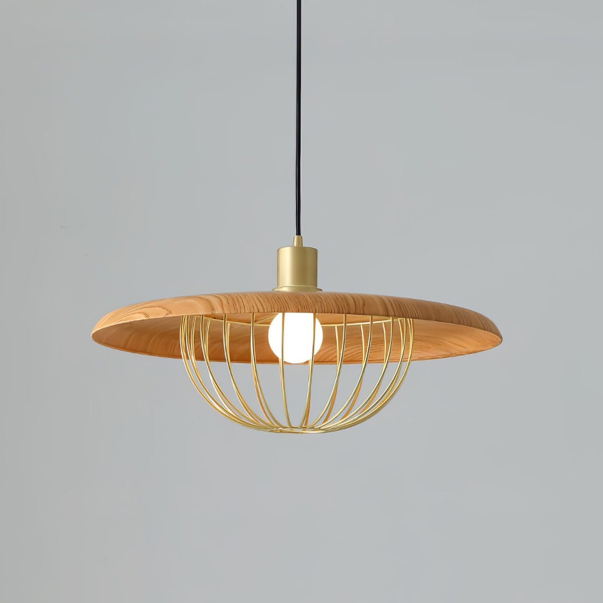 Rinoira lampada a sospensione in legno Retro vintage