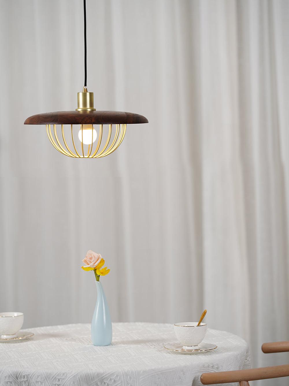 Rinoira lampada a sospensione in legno Retro vintage