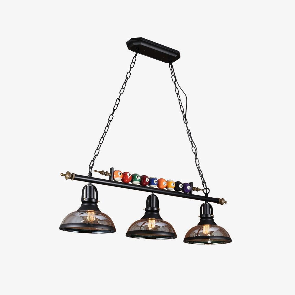 Rivi lampadario da Biliardo sfera nera vetro moderno