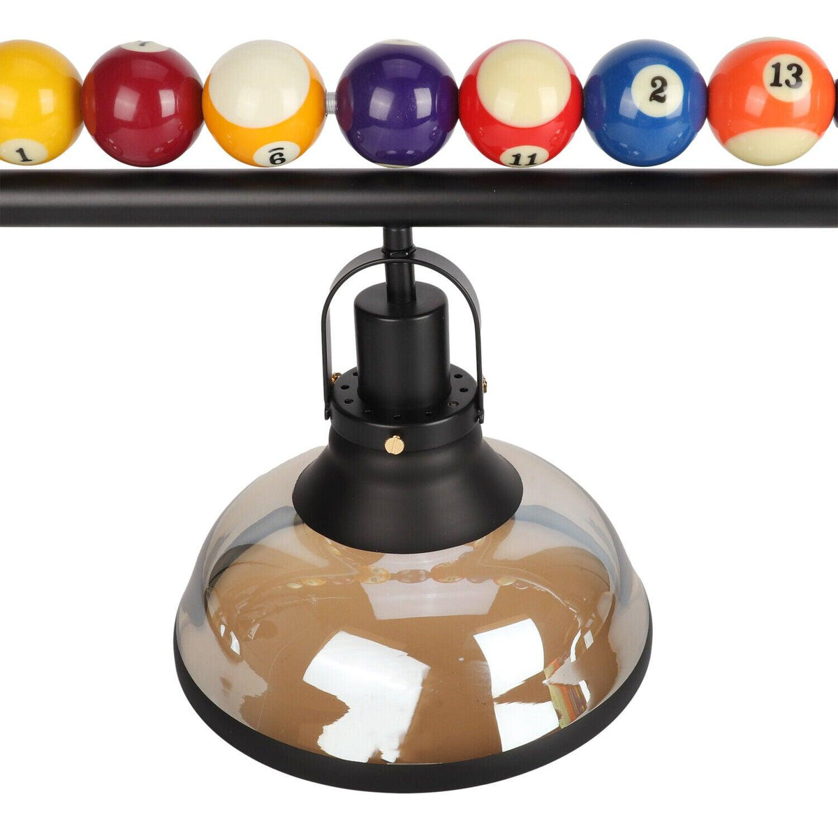 Rivi lampadario da Biliardo sfera nera vetro moderno