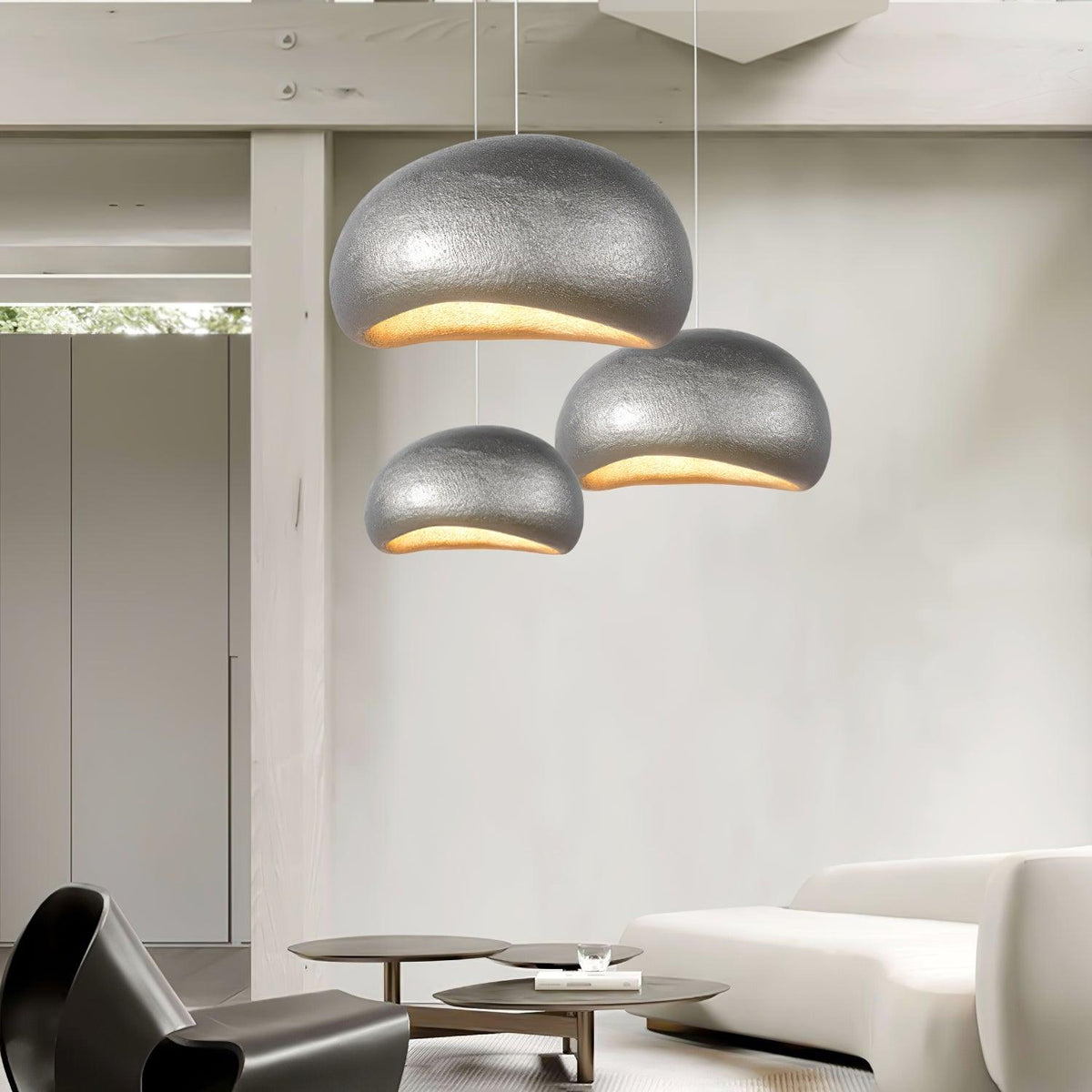 Lampada a sospensione ciottoli Inspired Organic Form Soft Glow moderno Artistic