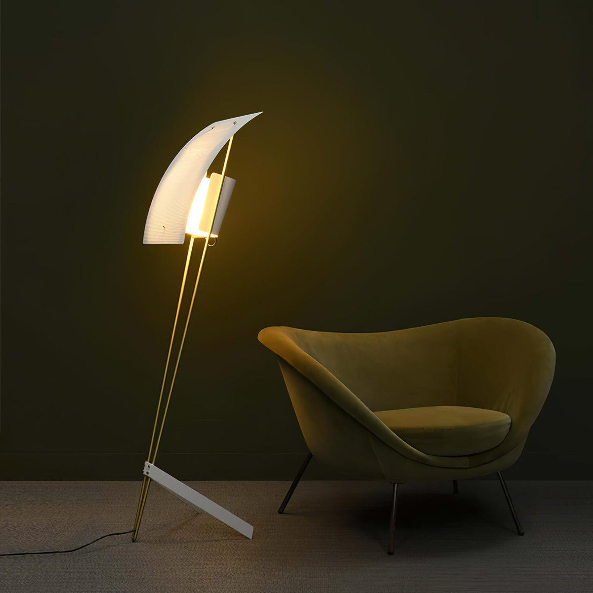 Ulvynil lampada da terra minimalista