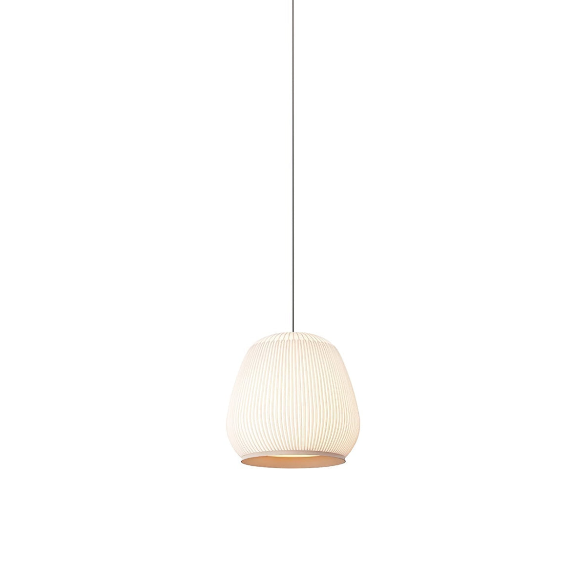Lineiella lampada a sospensione in tessuto minimalista