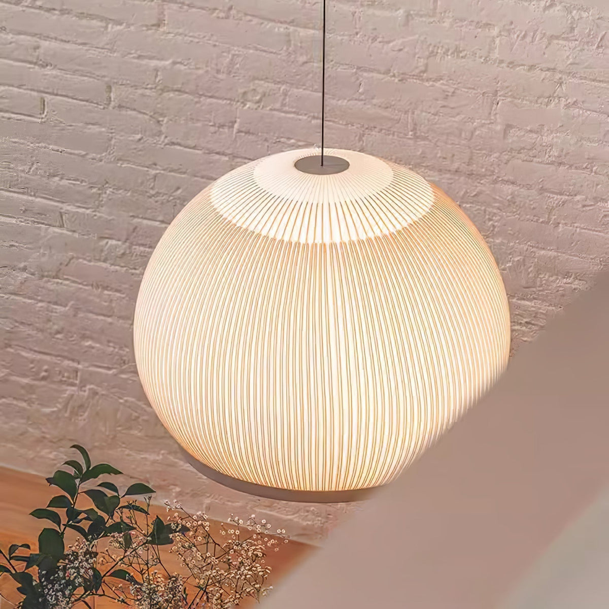 Lineiella lampada a sospensione in tessuto minimalista