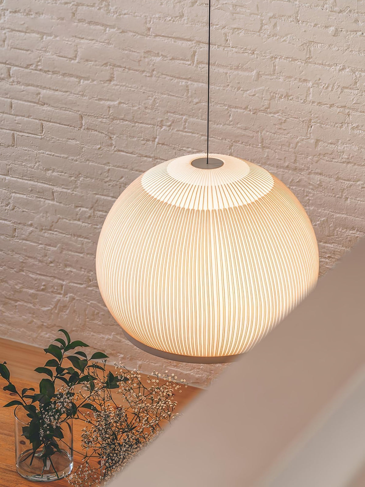 Lineiella lampada a sospensione in tessuto minimalista