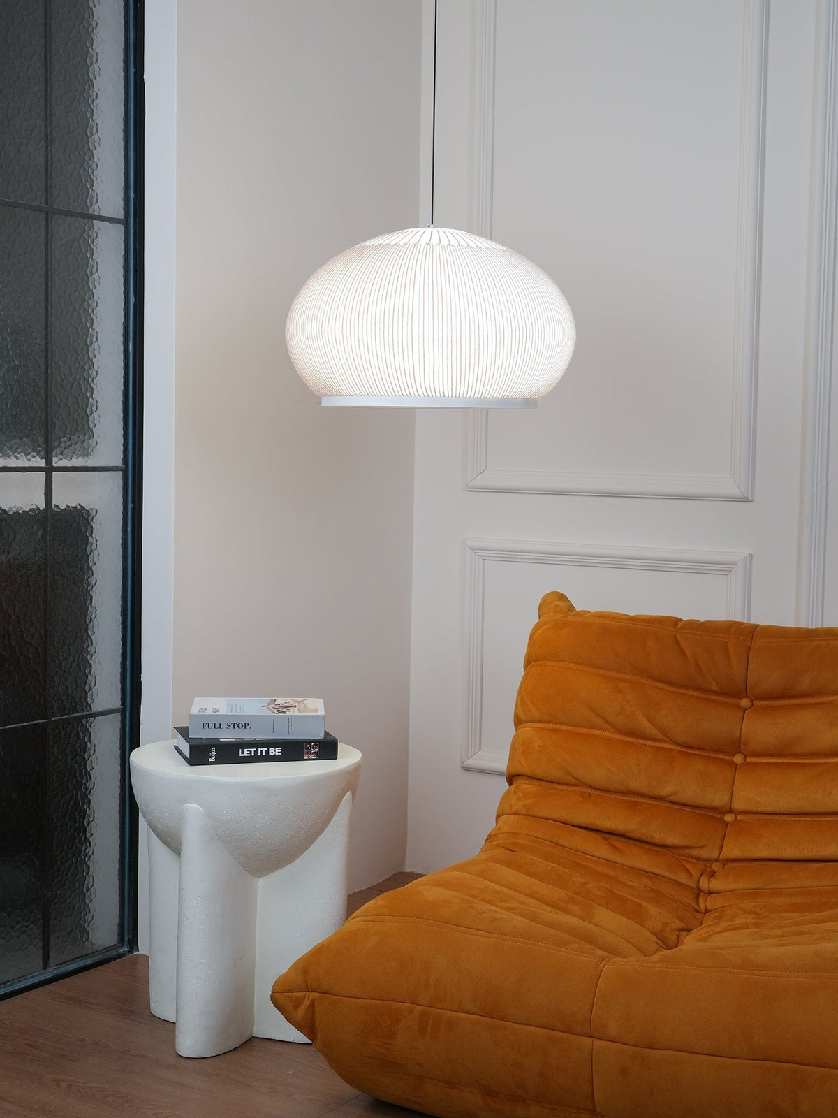 Lineiella lampada a sospensione in tessuto minimalista