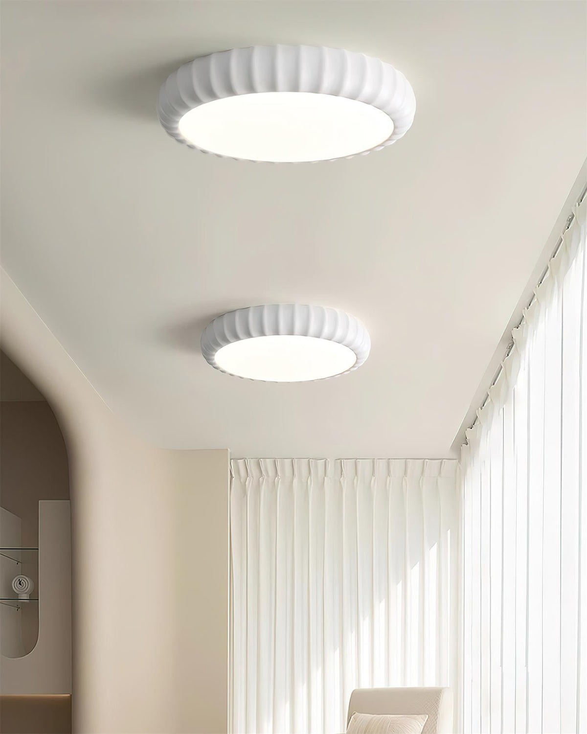 Lampada da soffitto in resina verde minimalista moderna