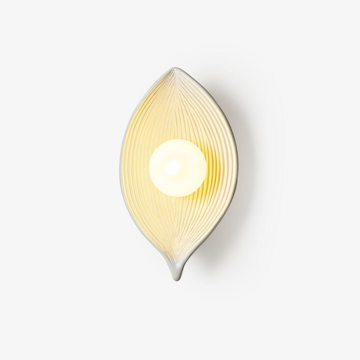 Lirixa lampada da parete in resina a foglia Canoe