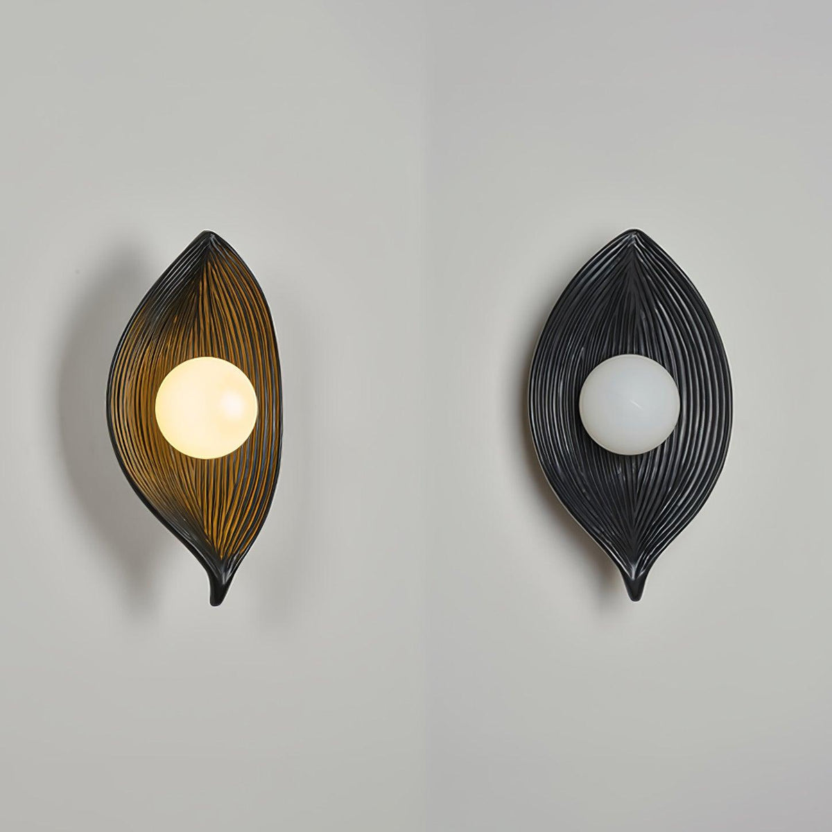 Lirixa lampada da parete in resina a foglia Canoe