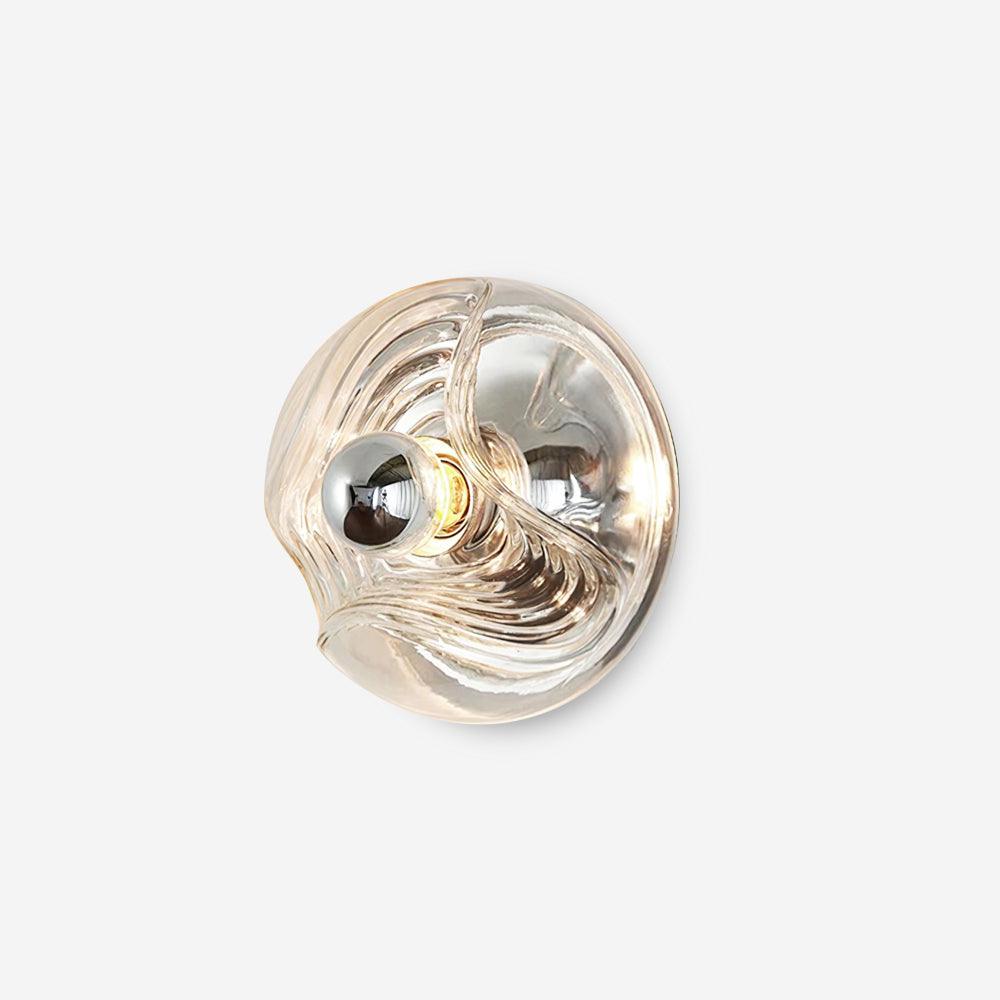 Lampada da parete Swirl Texture Clear ambra Fumé Grigio moderno