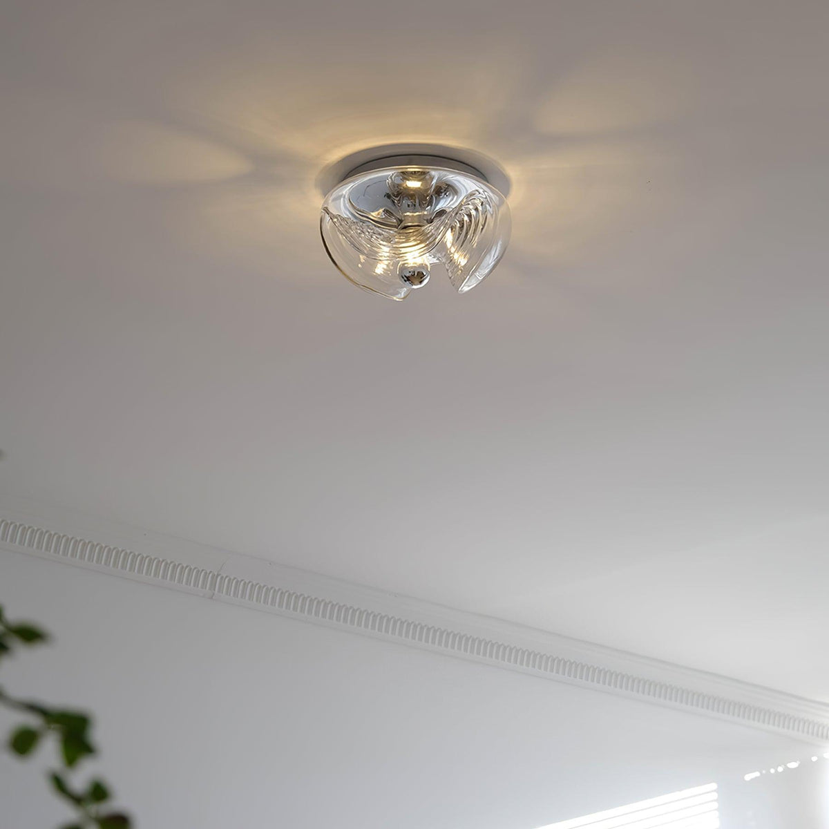 Lampada da parete Swirl Texture Clear ambra Fumé Grigio moderno