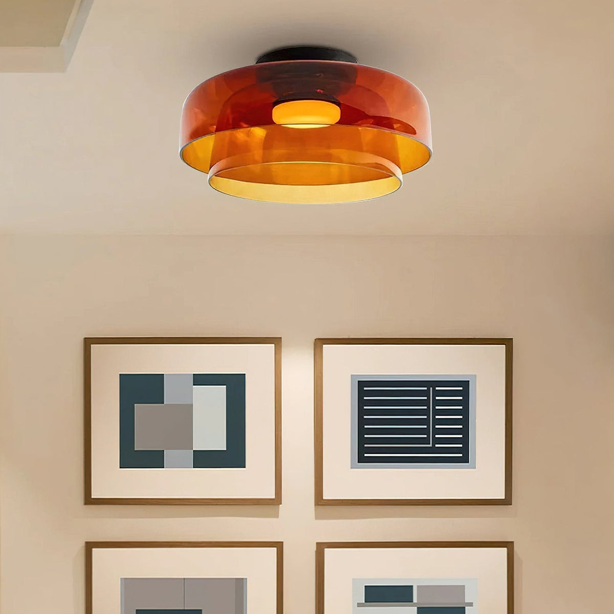 Miroriella lampada da soffitto Struttura stratificata Calda elegante