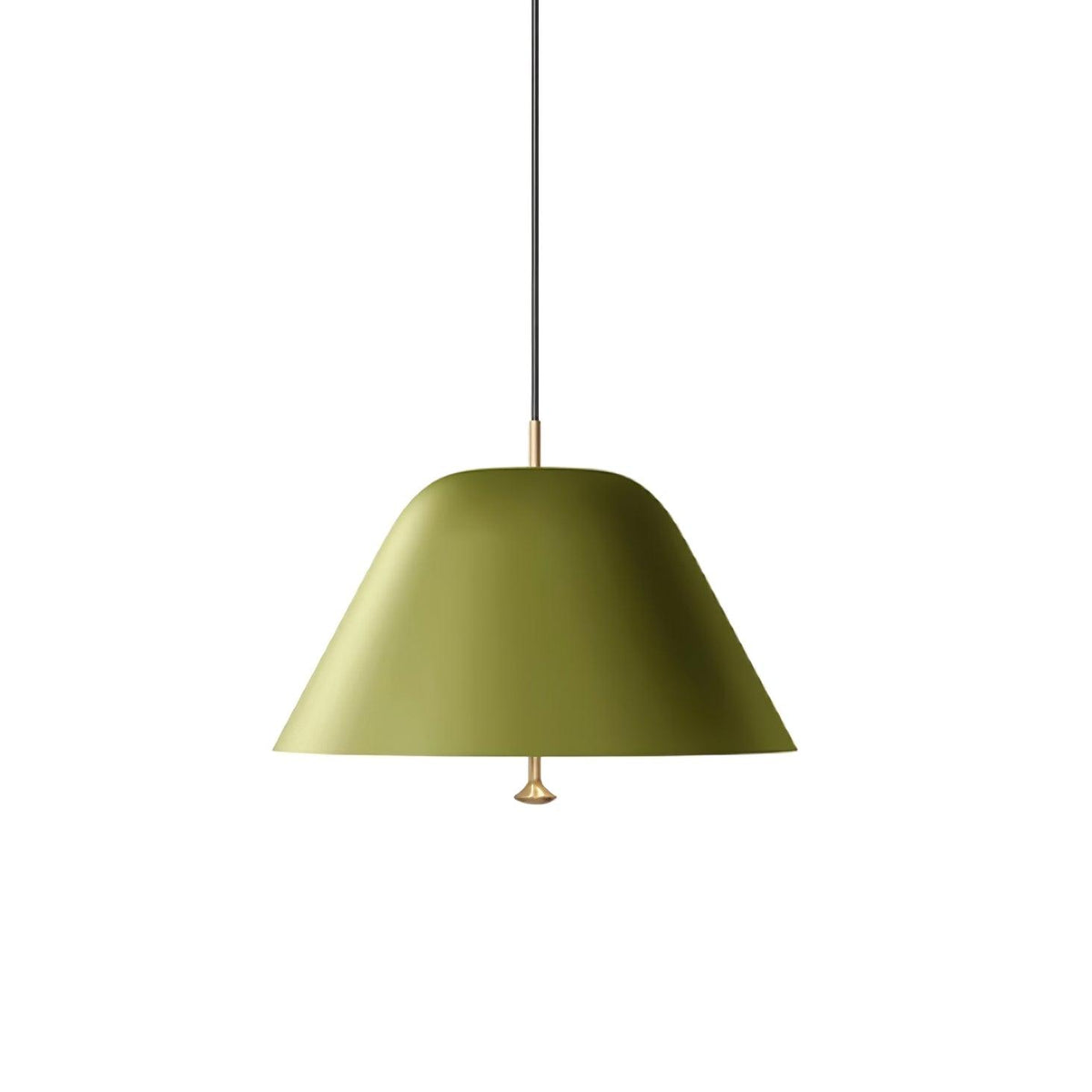 Lampada a sospensione moderna in metallo, paralume verde e bianco minimalista