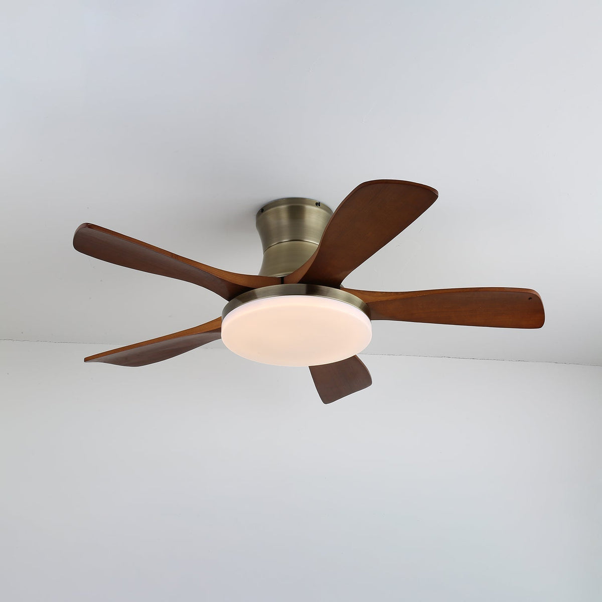Brevo Ventilatore da soffitto con luce pale in legno