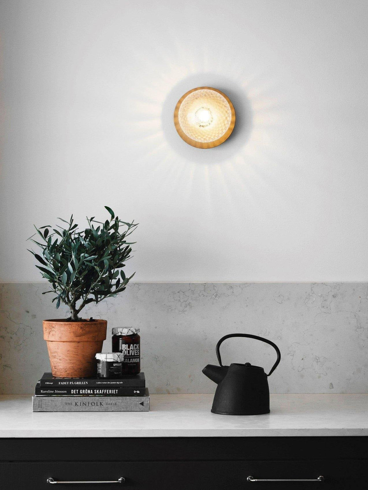 Nifte lampada da parete Disco sfera Globale minimalista