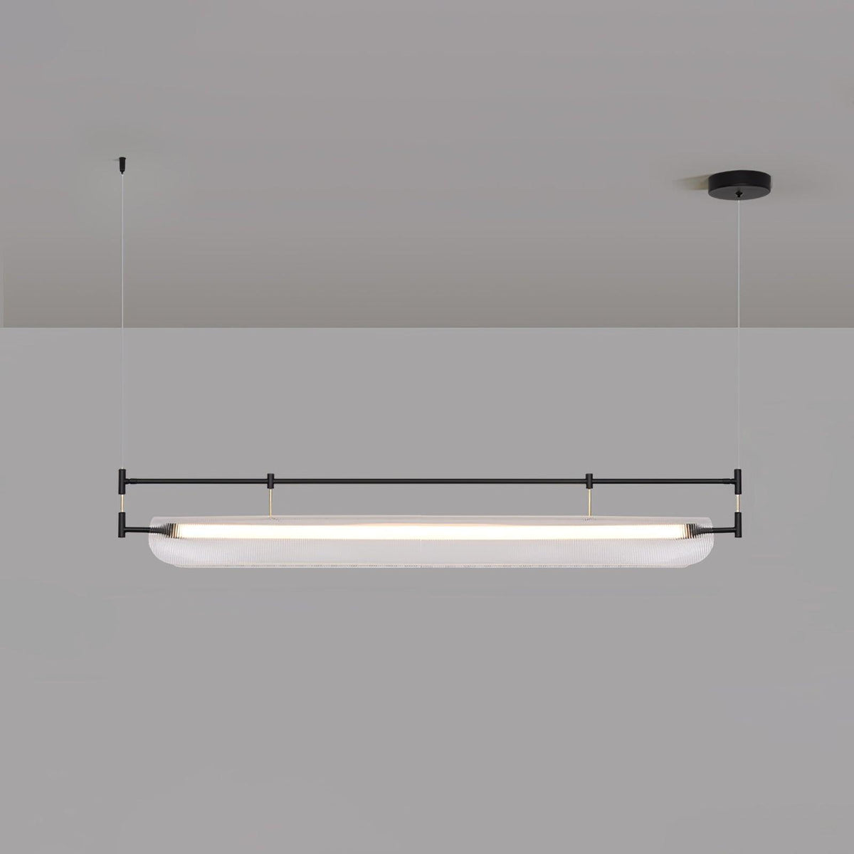 Meldo lampadario lineare Striscia Acrilico Lungo
