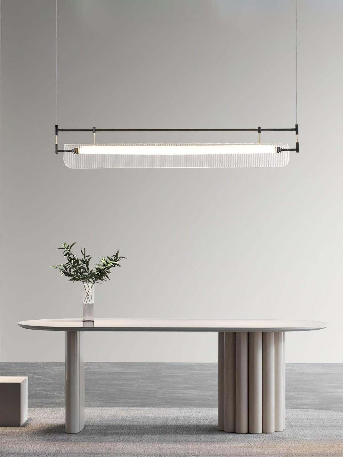 Meldo lampadario lineare Striscia Acrilico Lungo