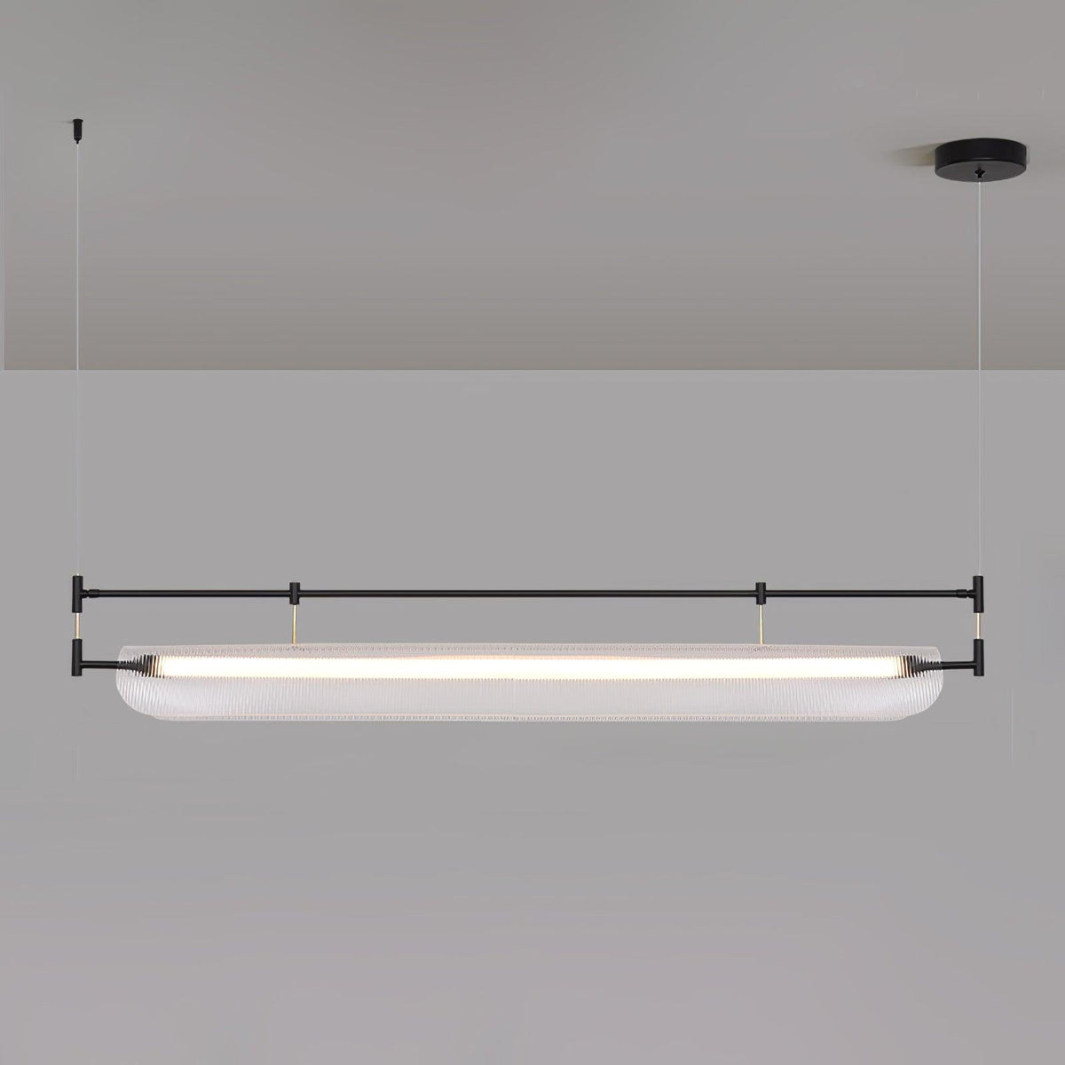 Meldo lampadario lineare Striscia Acrilico Lungo