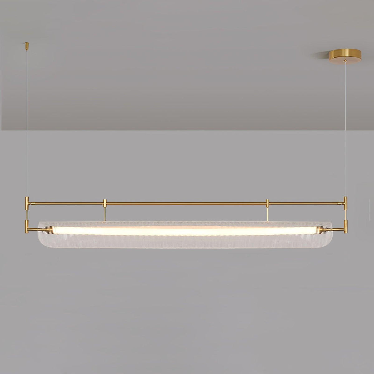 Meldo lampadario lineare Striscia Acrilico Lungo