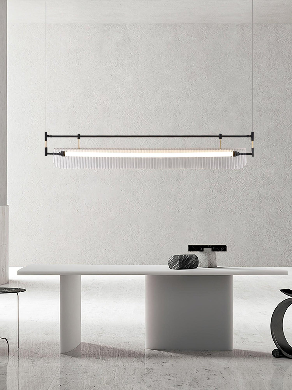 Meldo lampadario lineare Striscia Acrilico Lungo