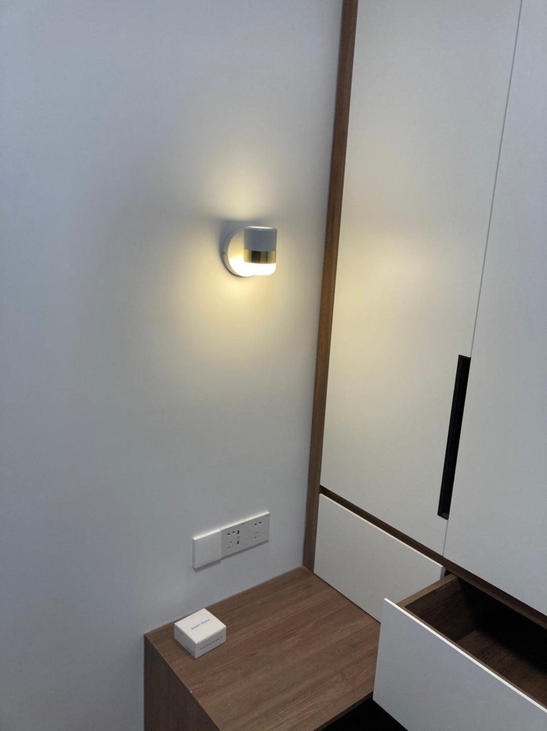 Liorinora lampada da parete in vetro nero con Cavo Regolabile