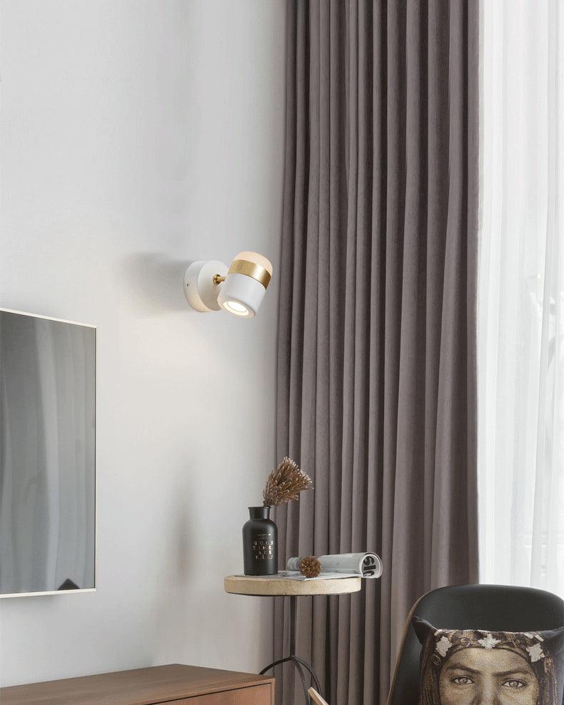Liorinora lampada da parete in vetro nero con Cavo Regolabile