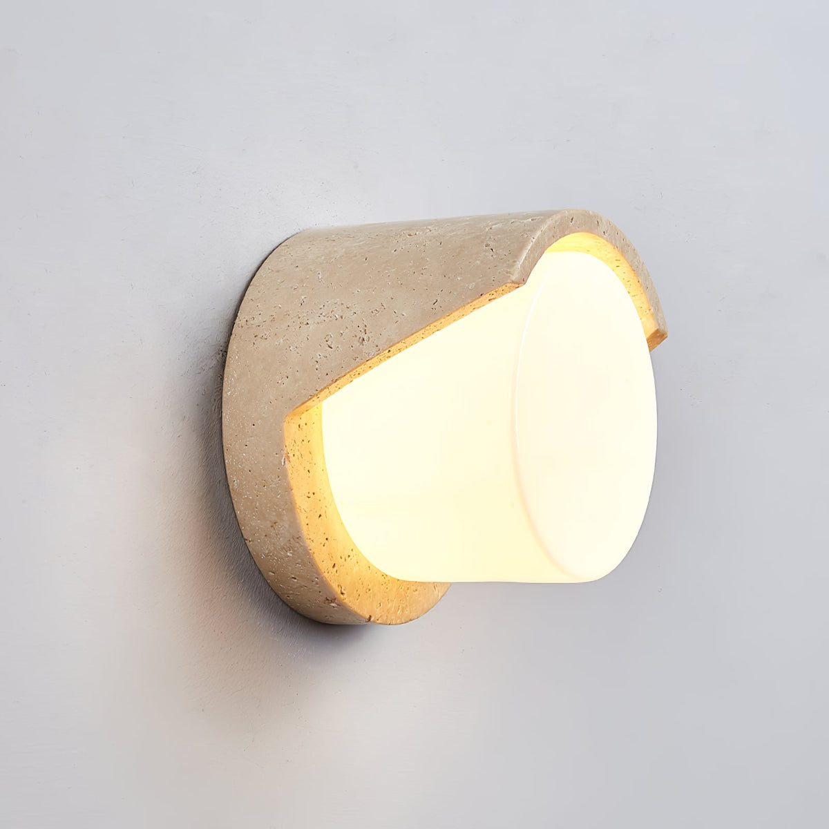 Quendis lampada da parete in travertino Giallo