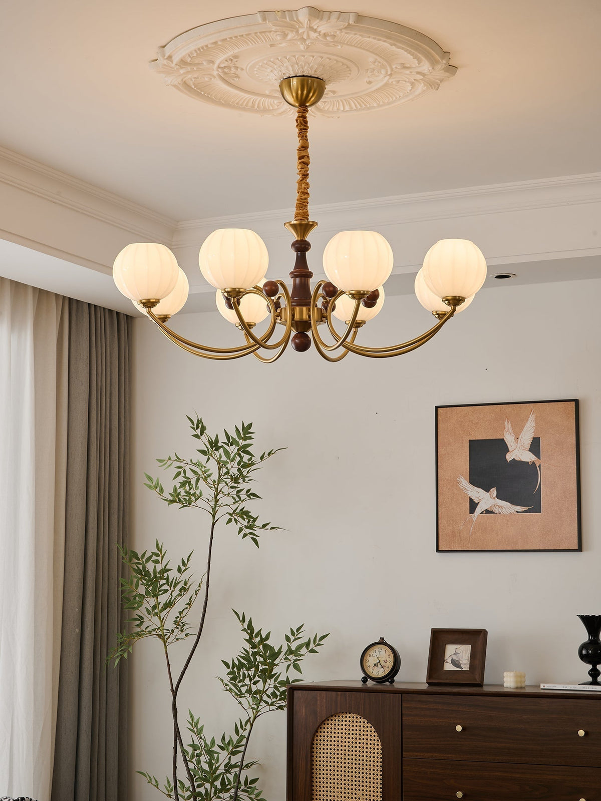 Omirara lampadario Eleganza vintage in legno Tradizionale