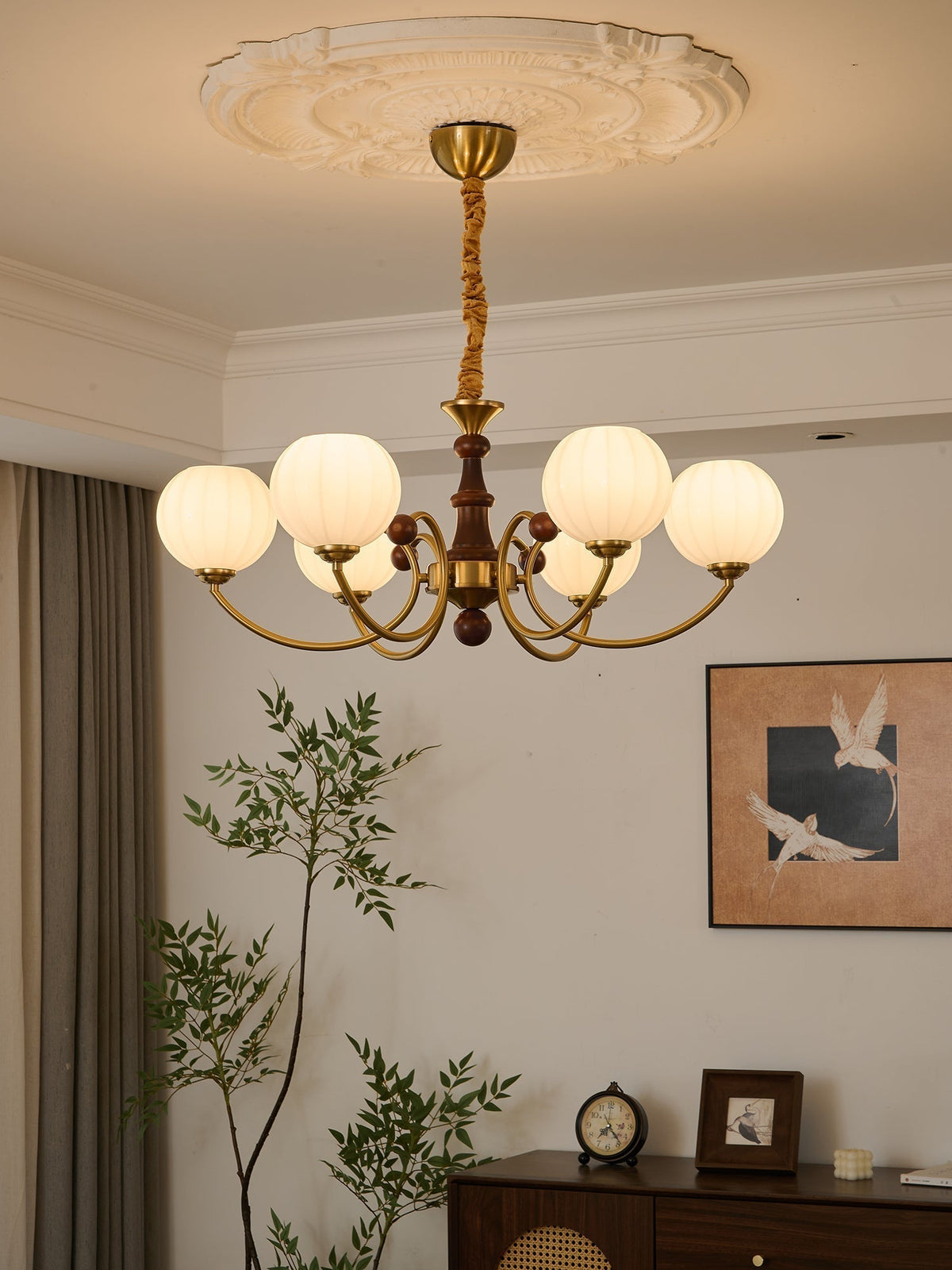 Omirara lampadario Eleganza vintage in legno Tradizionale