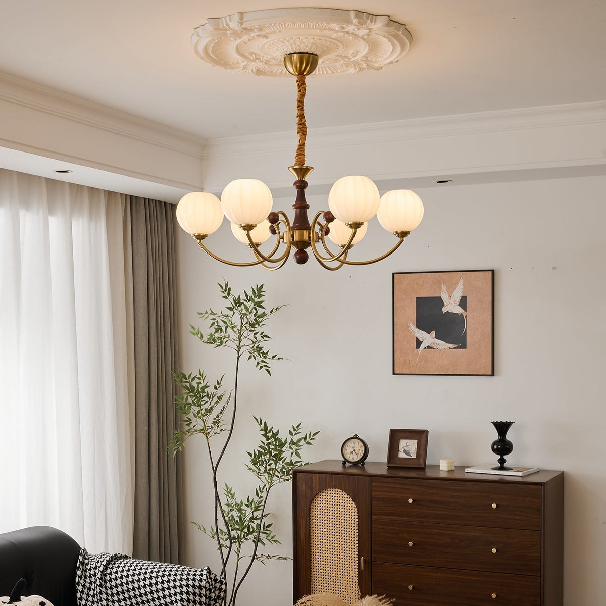 Omirara lampadario Eleganza vintage in legno Tradizionale