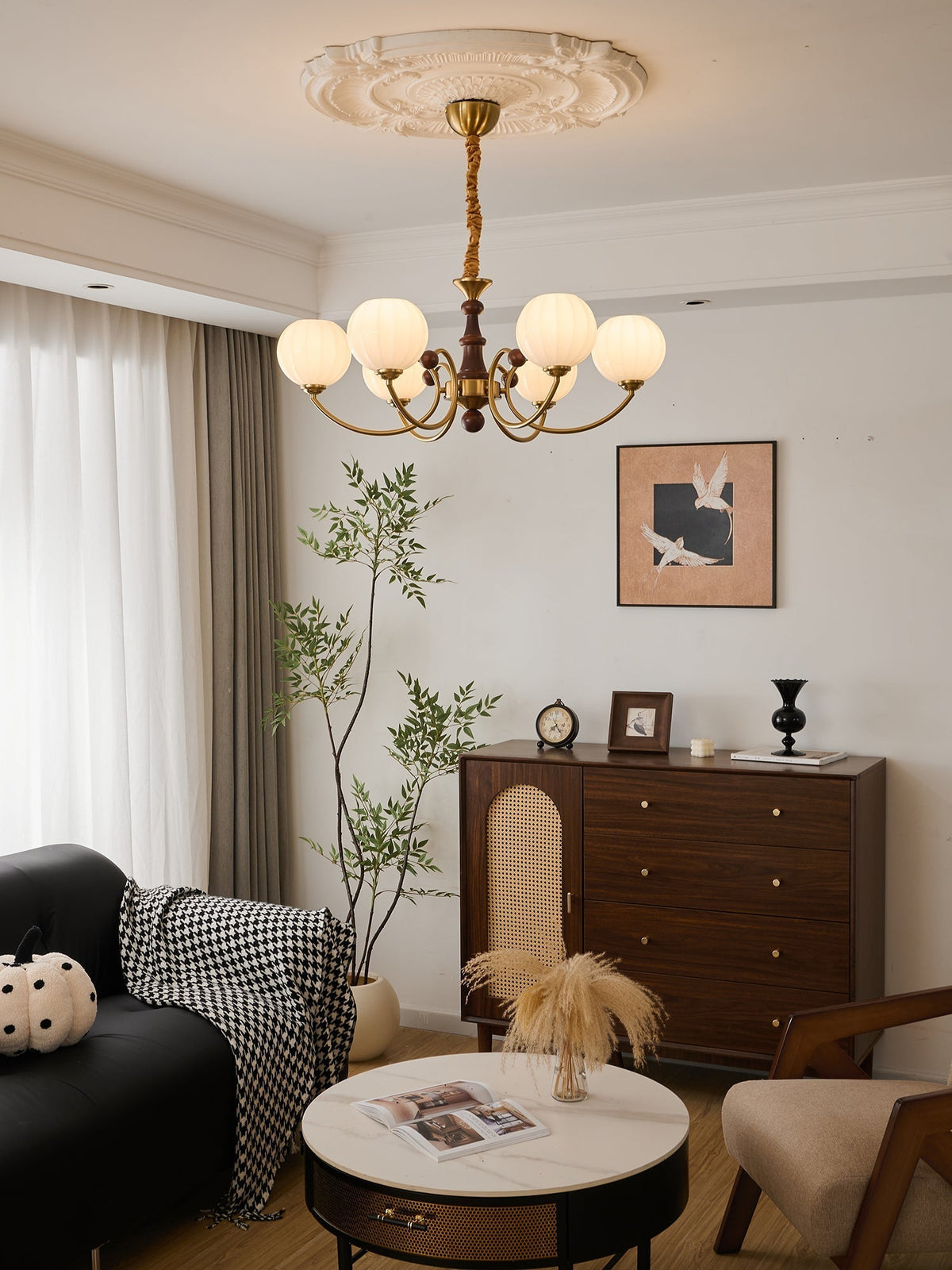 Omirara lampadario Eleganza vintage in legno Tradizionale